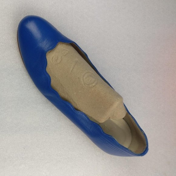 french sole fs/ny Jigsaw Ballet flats Limited Edition Cobalt Royal blue size 10 - Picture 3 of 9